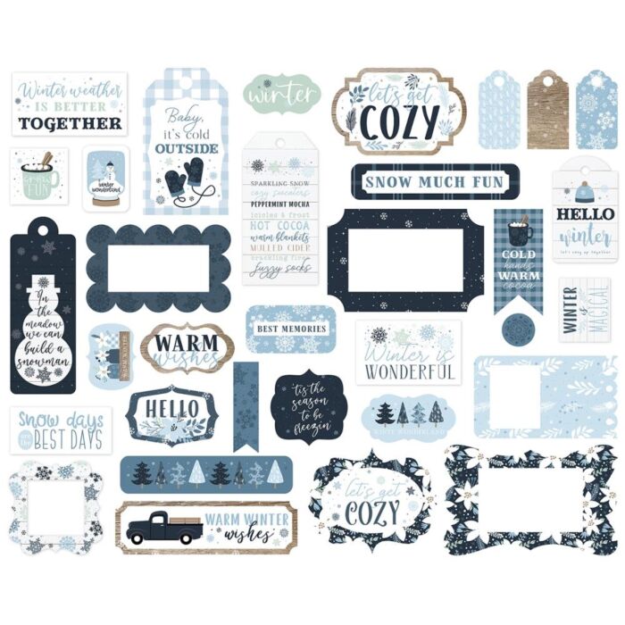 Echo Park Cardstock Ephemera 33/Pkg Frames & Tags