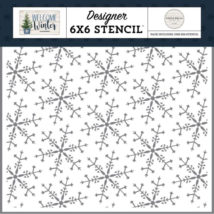 Carta Bella Stencil 6"X6" Wonderland Snowflake