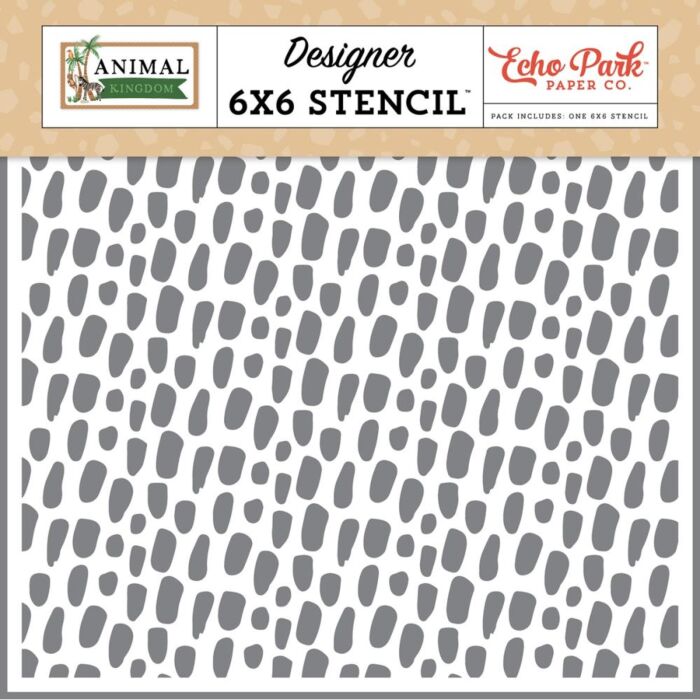 Echo Park Stencil 6"X6" Animal Kingdom - Safari Skin