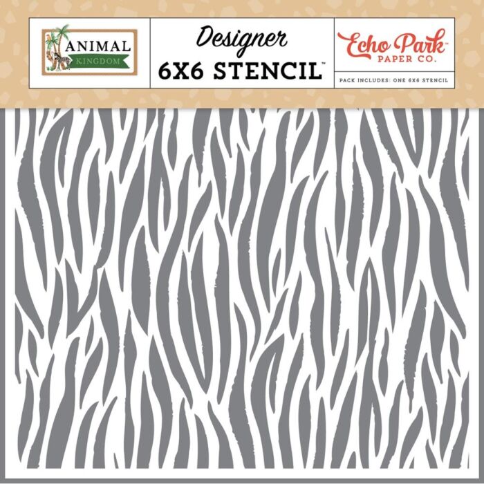 Echo Park Stencil 6"X6" Animal Kingdom - Zebra