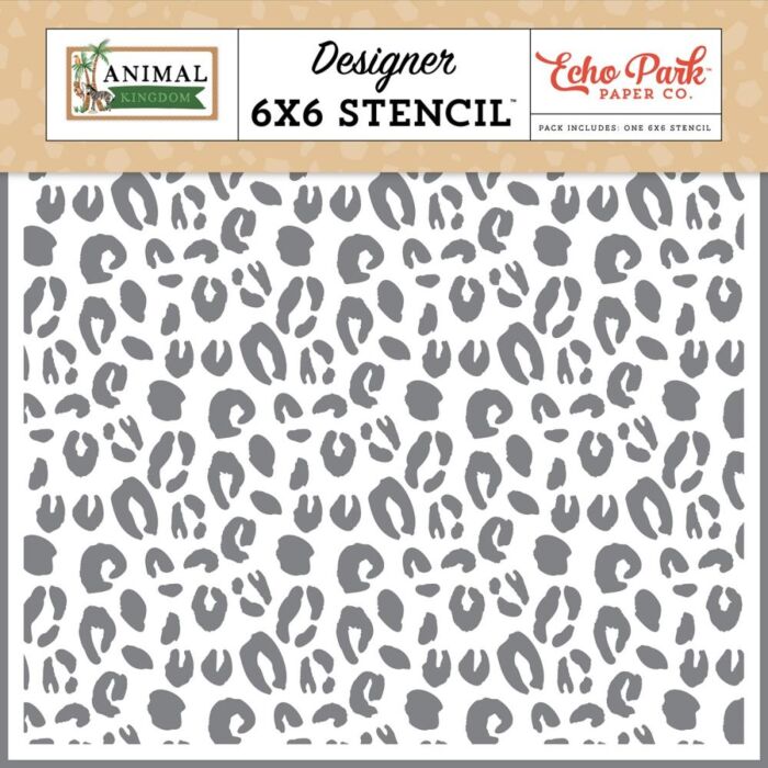 Echo Park Stencil 6"X6" Animal Kingdom - Cheetah