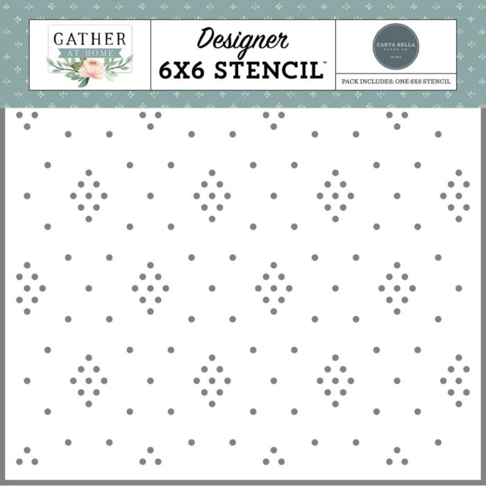 Carta Bella Stencil 6"X6" Dotted Diamonds