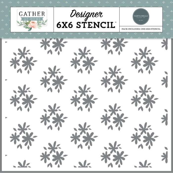Carta Bella Stencil 6"X6" Flower Clusters