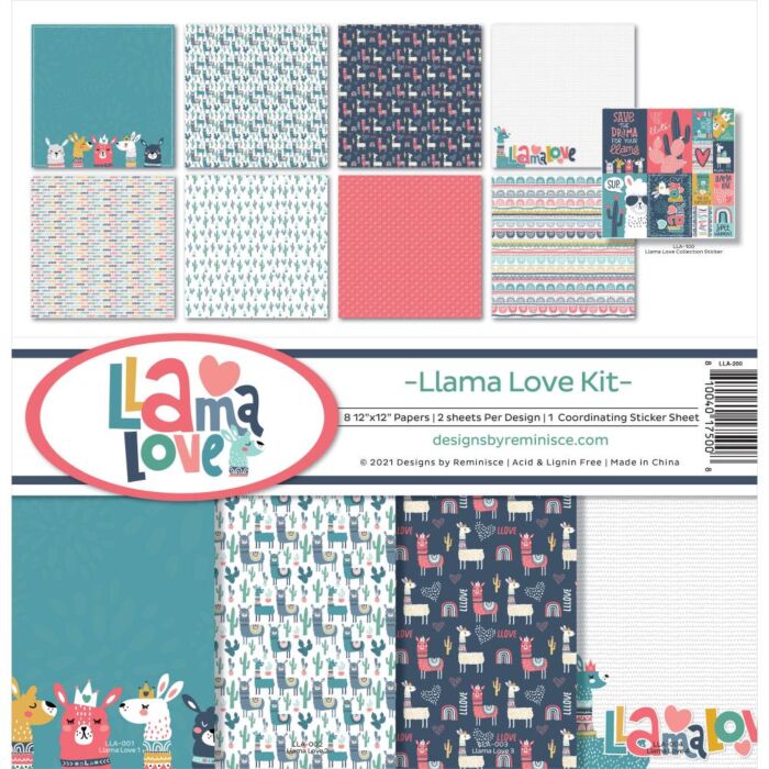 Reminisce Collection Kit 12"X12" Llama Love