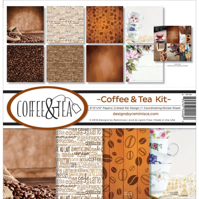 Reminisce Collection Kit 12"X12" Coffee & Tea