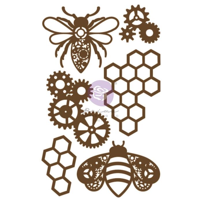 Prima Marketing Laser Cut Chipboard Powerful Bees