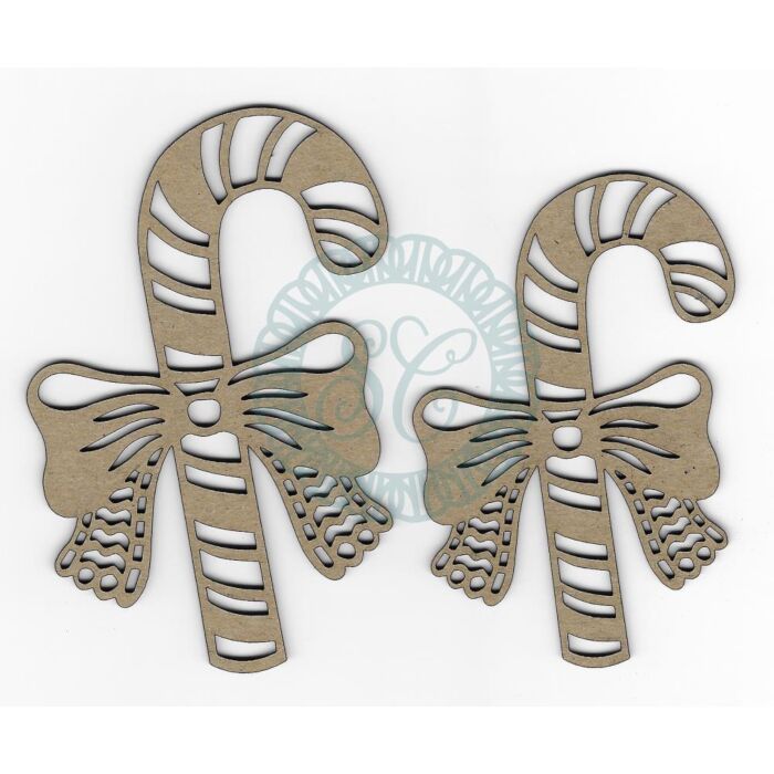 Scrapaholics Laser Cut Chipboard 2mm Thick Candy Canes