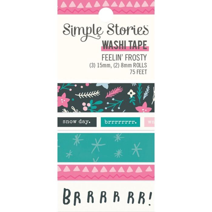 Simple Stories Feelin' Frosty Washi Tape 5/Pkg