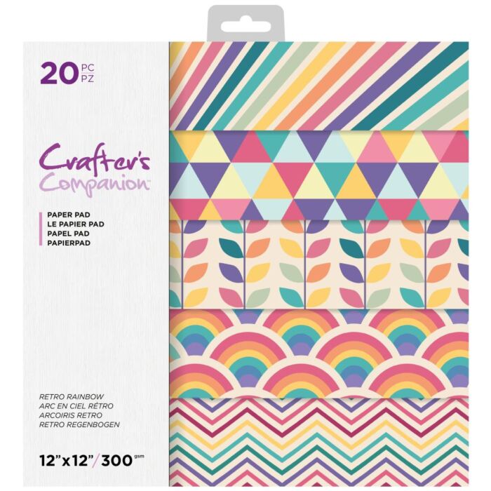 Crafter's Companion Paper Pad 12"X12" 20/Pkg Retro Rainbow