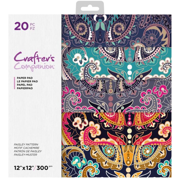 Crafter's Companion Paper Pad 12"X12" 20/Pkg Paisley Pattern