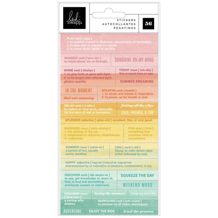 Heidi Swapp Sun Chaser Definition Stickers 56/Pkg