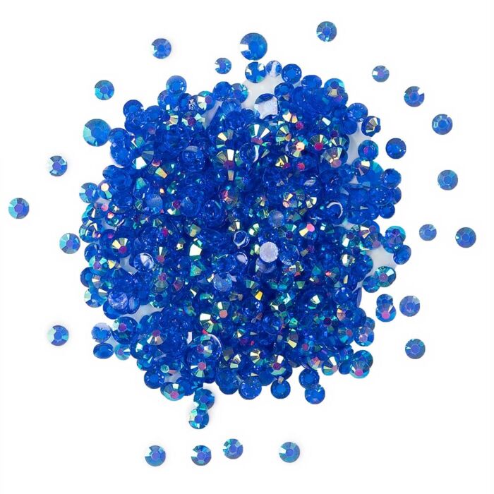 Buttons Galore Crystalz Clear Flat Back Gems Blueberry