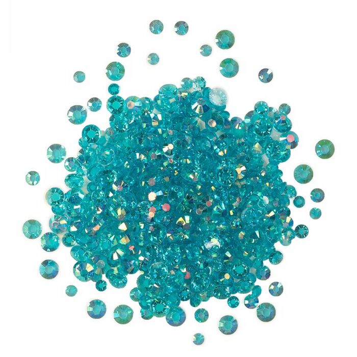 Buttons Galore Crystalz Clear Flat Back Gems Carribbean