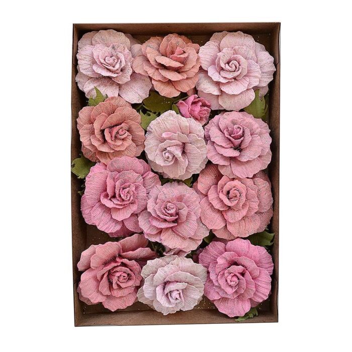 Nicole Crafts Little Birdie Bonita Paper Flowers 20/Pkg  Celebrate Life