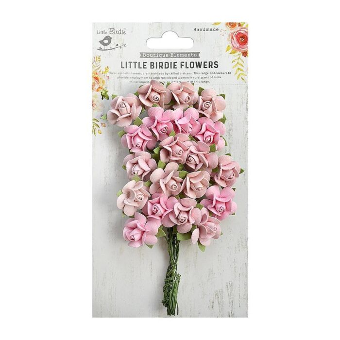Little Birdie Catalina Paper Bouquet 20/Pkg-Pearl Pink