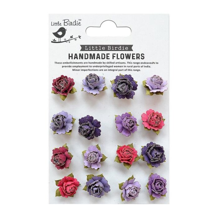 Little Birdie Clarissa Paper Bouquet 16/Pkg-Birds And Berries