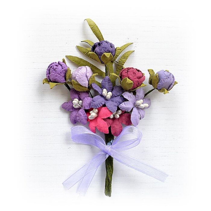 Little Birdie Dillan Paper Bouquet 1/Pkg-Birds And Berries