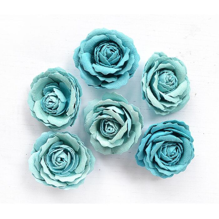 Little Birdie Ellis Paper Flowers 6/Pkg-Song Of The Sea