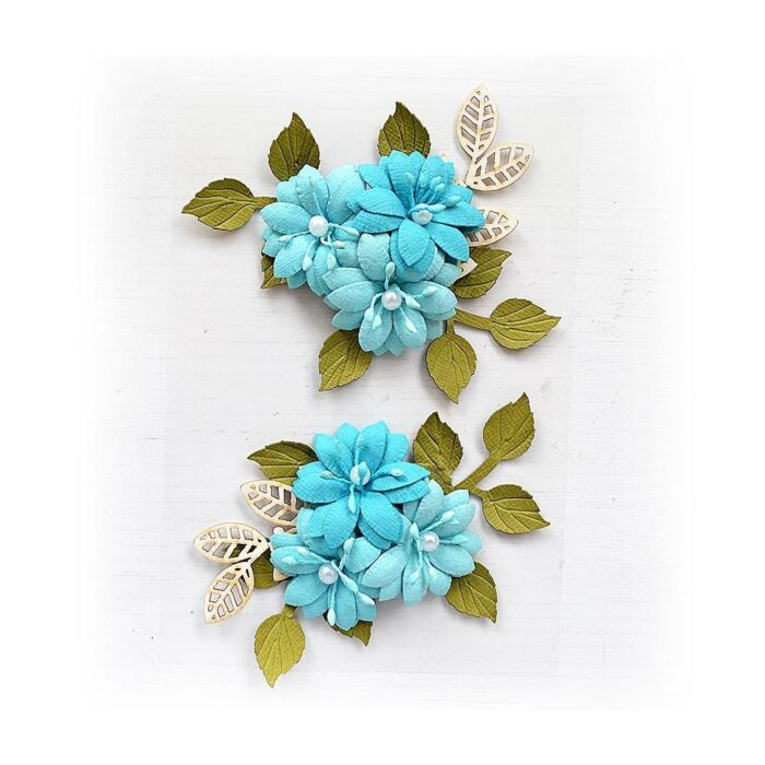 Nicole Crafts Little Birdie Gianna Paper Flowers 2/Pkg Song Of The Sea