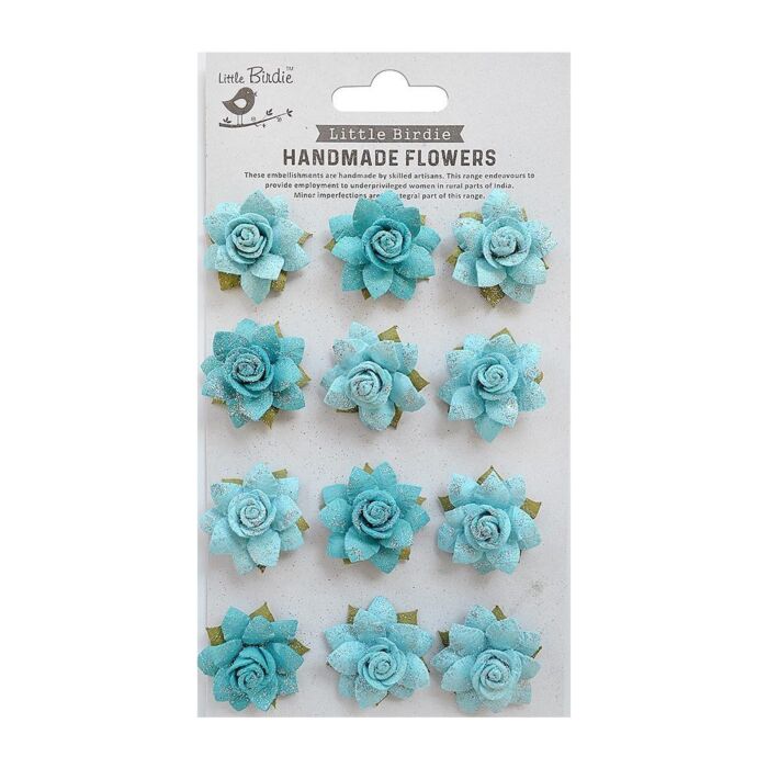 Little Birdie Marisa Paper Flowers 12/Pkg-Song Of The Sea