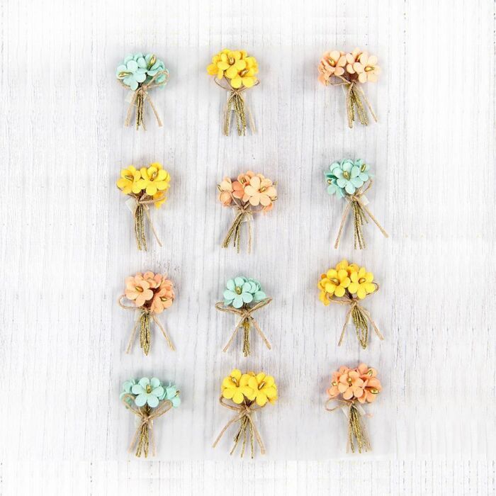 Little Birdie Paper Bouquet 12/Pkg-Pastel Palette
