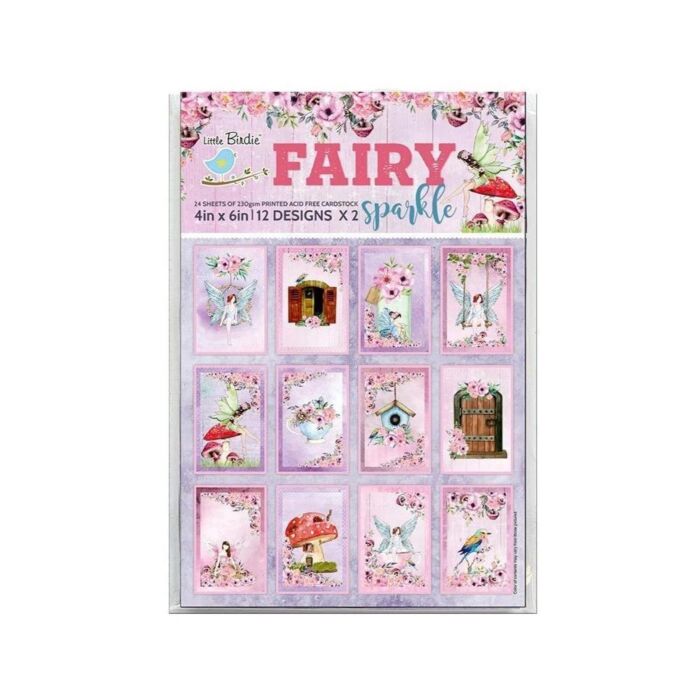 Nicole Crafts Little Birdie Journaling Cards 4"X6" 24/Pkg Fairy Sparkle