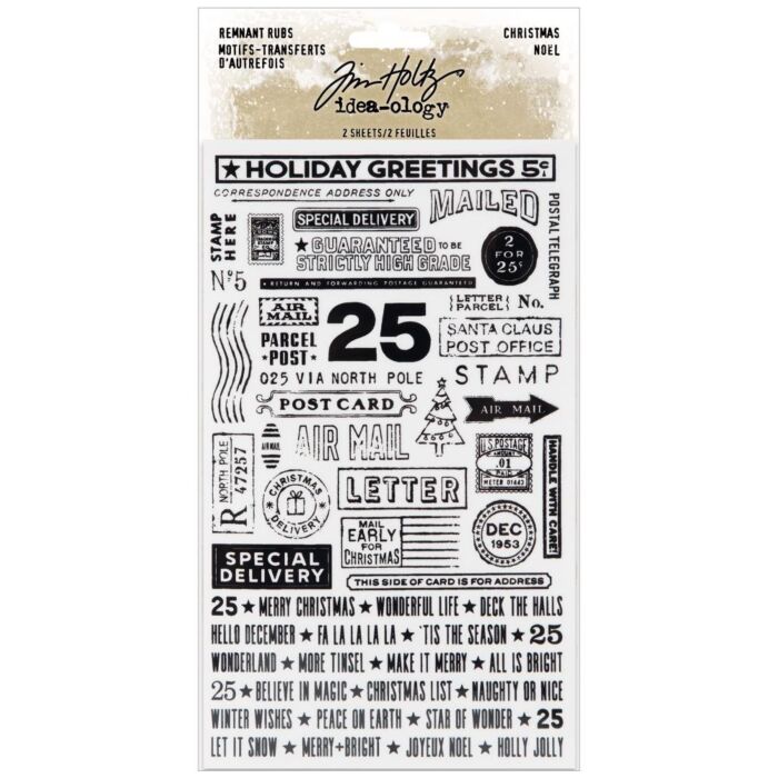 Idea-Ology Remnant Rubs 2/Pkg Christmas