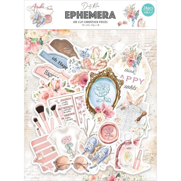 Asuka Studio Dusty Rose Ephemera Cardstock Die-Cuts