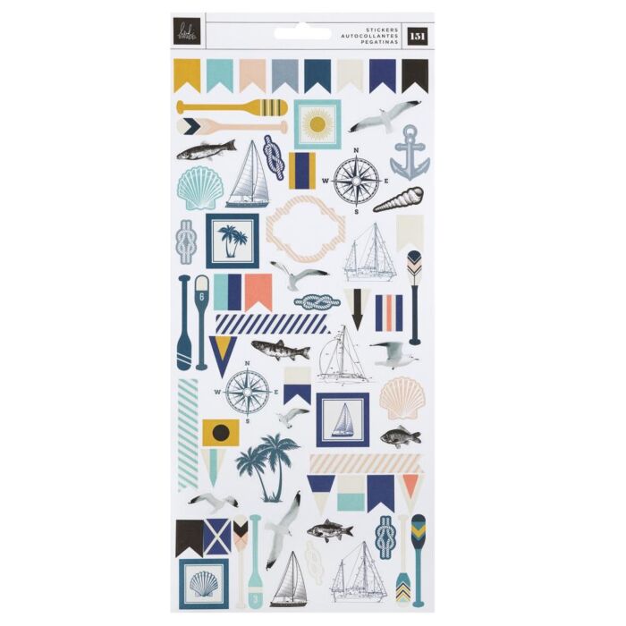 Heidi Swapp Set Sail Cardstock Stickers 151/Pkg