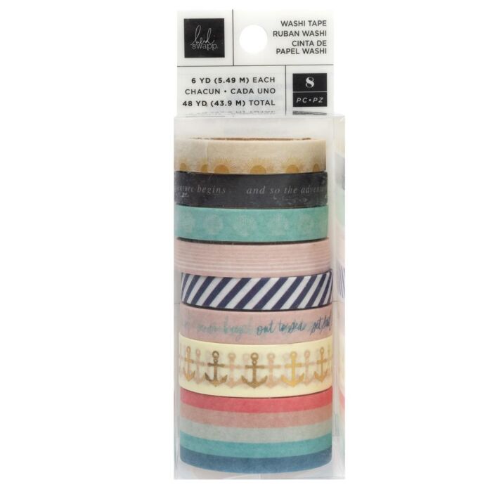 Heidi Swapp Set Sail Washi Tape Rolls 8/Pkg