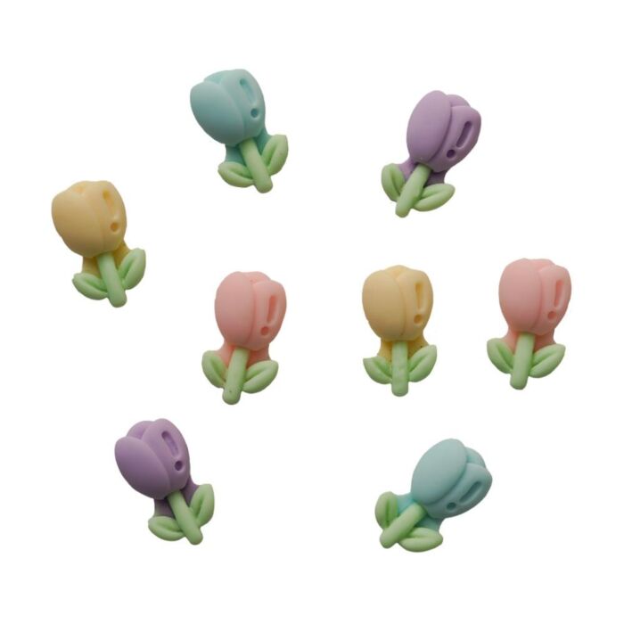 Buttons Galore Flatbackz Embellishments Tiny Tulips
