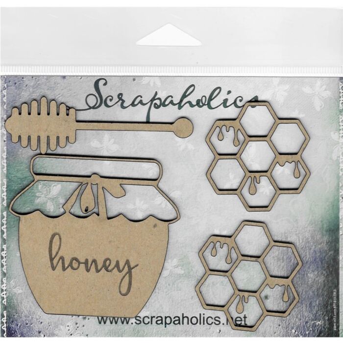 Scrapaholics Laser Cut Chipboard 2mm Thick Honey Jar Set