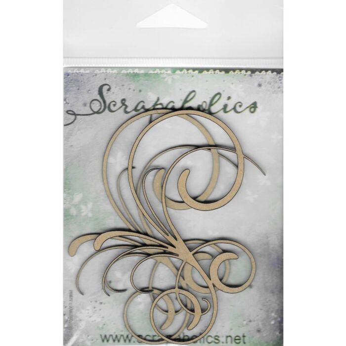 Scrapaholics Laser Cut Chipboard 2mm Thick Flourish Set