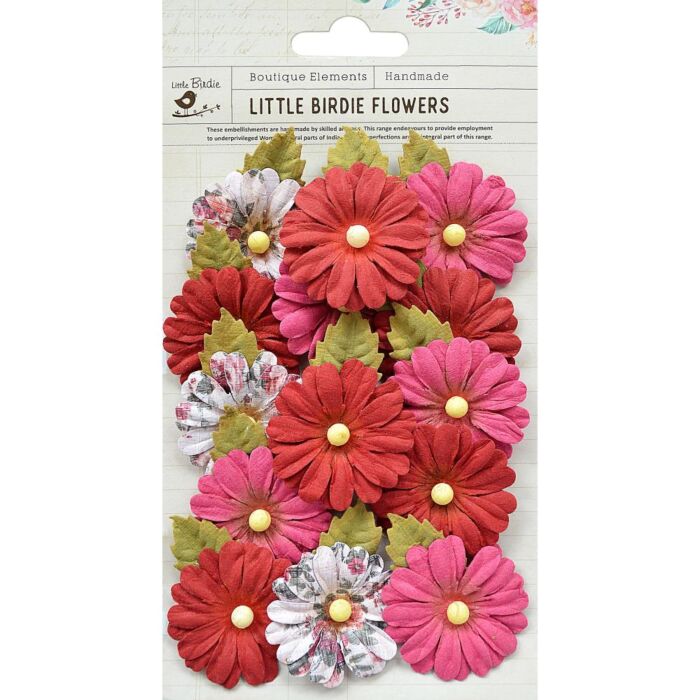 Little Birdie Valerie Paper Flowers 13/Pkg-Candy Mix
