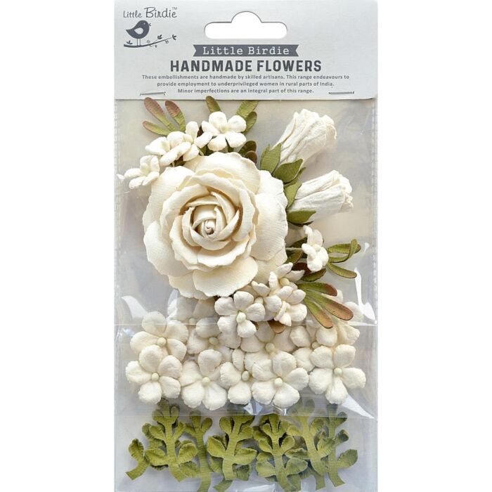 Little Birdie Rooney Paper Flowers 23/Pkg-Shabby Chic Bouquet