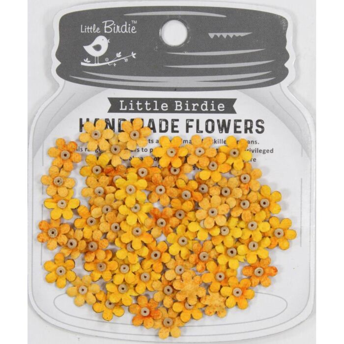 Little Birdie Natalia Paper Flowers 60/Pkg-Honey Apricot