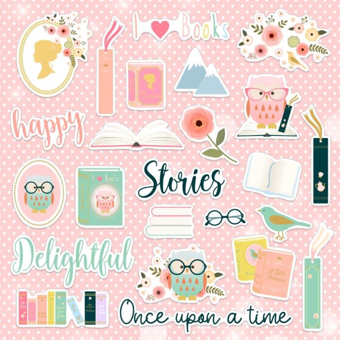 Memory Place Book Lover Ephemera Cardstock Die-Cuts 24/Pkg-