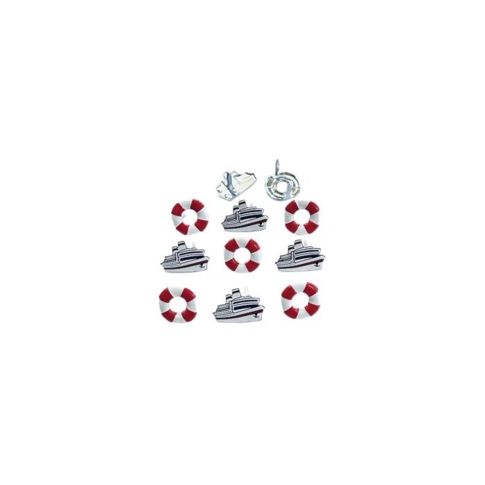 Eyelet Outlet Shape Brads 12/Pkg Cruise