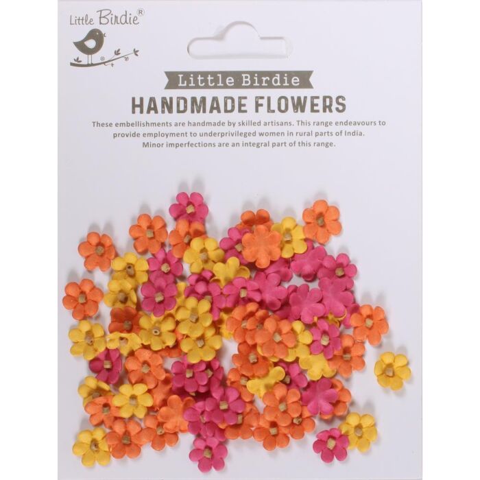 Little Birdie Esme Paper Flowers 80/Pkg-Boho Dreams