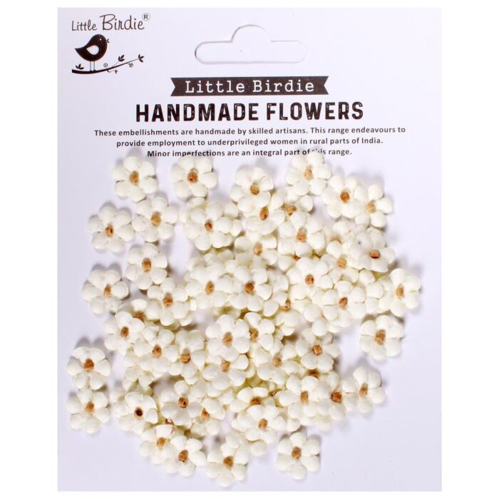 Little Birdie Esme Paper Flowers 80/Pkg-Shabby Chic Bouquet