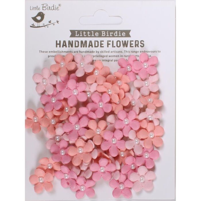 Little Birdie Janice Paper Flowers 50/Pkg-Celebrate Life