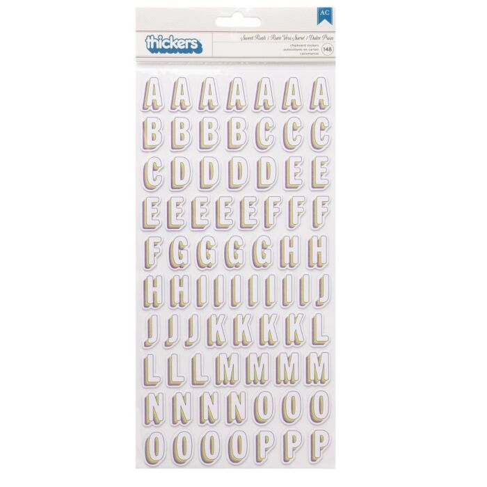 Vicki Boutin Sweet Rush Thickers Stickers 148/Pkg Sweet Rush Alpha/Chipboard