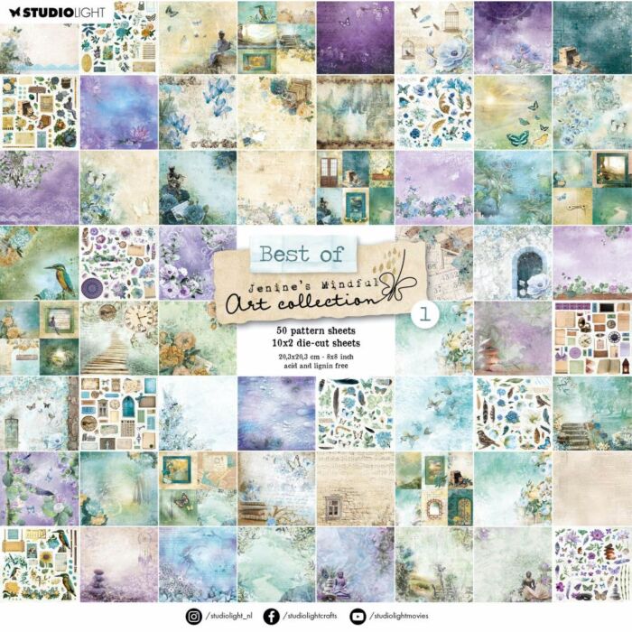 Studio Light Jenine's Mindful Art Die-Cut Block Paper 70/Pkg Nr. 69