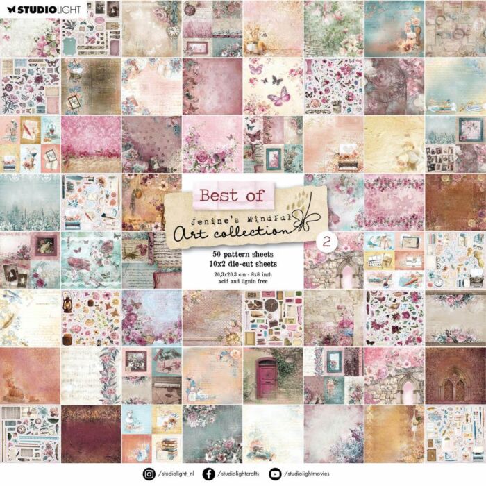 Studio Light Jenine's Mindful Art Die-Cut Block Paper 70/Pkg Nr. 70