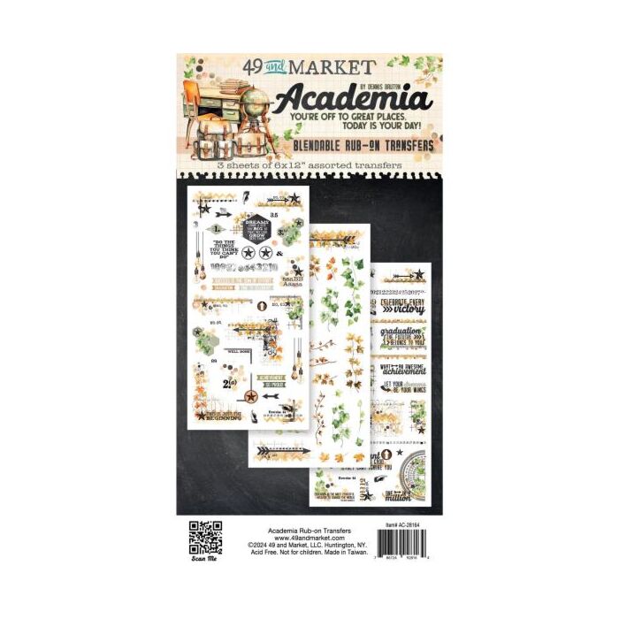 49 and Market Rub-On Transfer Set -Academia