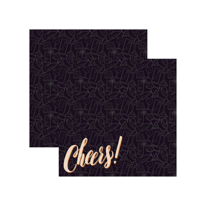Reminisce - Happy Hour Double-Sided Cardstock 12"X12" Cheers!