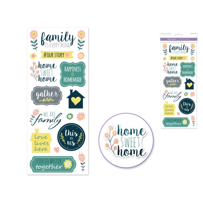Paper Craft Sticker: 5"x12" Classic Themes 'Clear' Photo Safe - Family is Everything