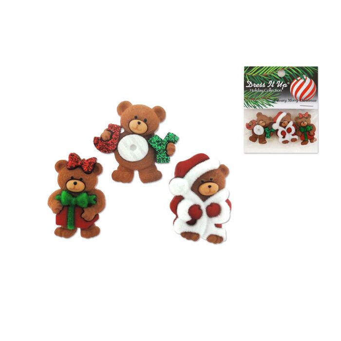 Holiday Paper Craft: Seasonal Dress-It-Up Bits Painted Embellishments A Beary Merry Christmas
