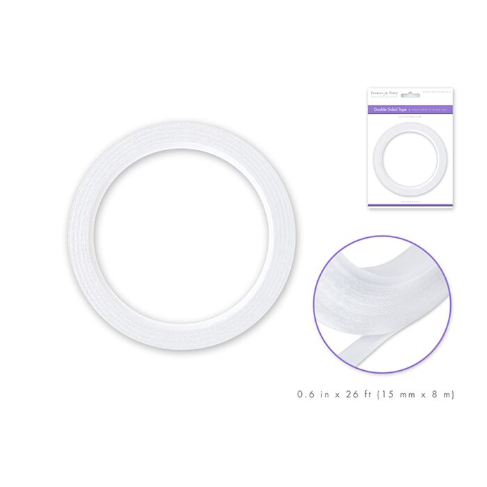 Paper Craft Tape: 15mm Double-Side Adhesive x8m Acidfree