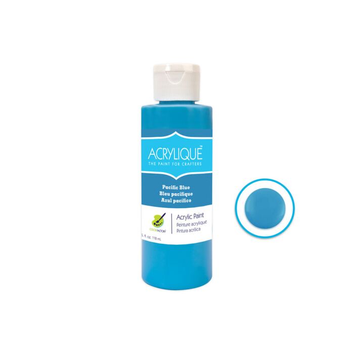 Color Factory: 4oz Acrylique Paint for Crafter's Pacific Blue
